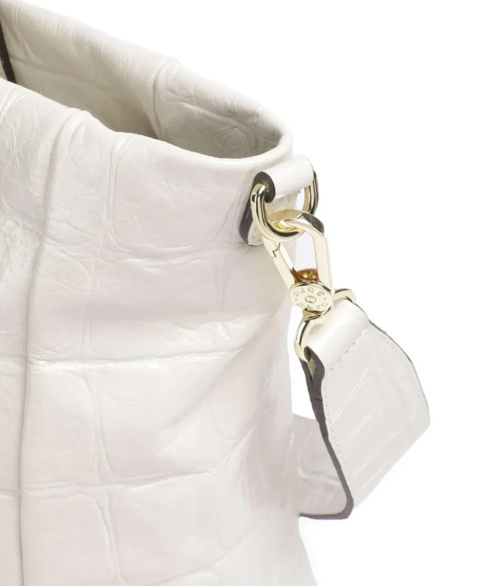Abro Maxi Cocco Mia Handbag embossed cow leather cream New