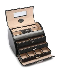 Windrose Merino 4 Etagen Jewelry box imitation leather black Online
