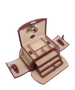 New Merino 4 Etagen Jewelry box imitation leather Jewelry Boxes
