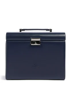 Windrose Merino Jewelry box imitation leather dark blue New