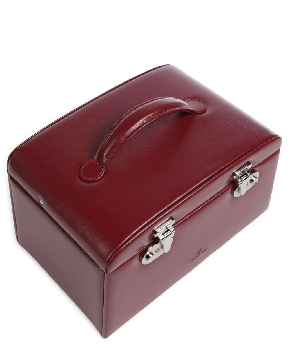 Windrose Merino Jewelry box imitation leather dark red Hot
