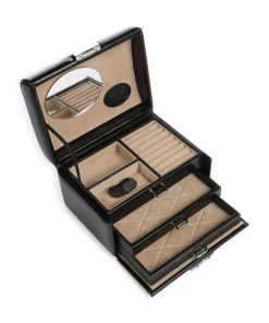 Windrose Merino Jewelry box imitation leather black Sale