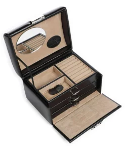 Windrose Merino Jewelry box imitation leather black Sale