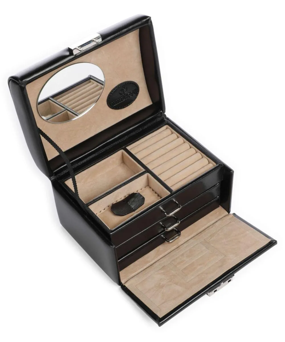 Windrose Merino Jewelry box imitation leather black Sale
