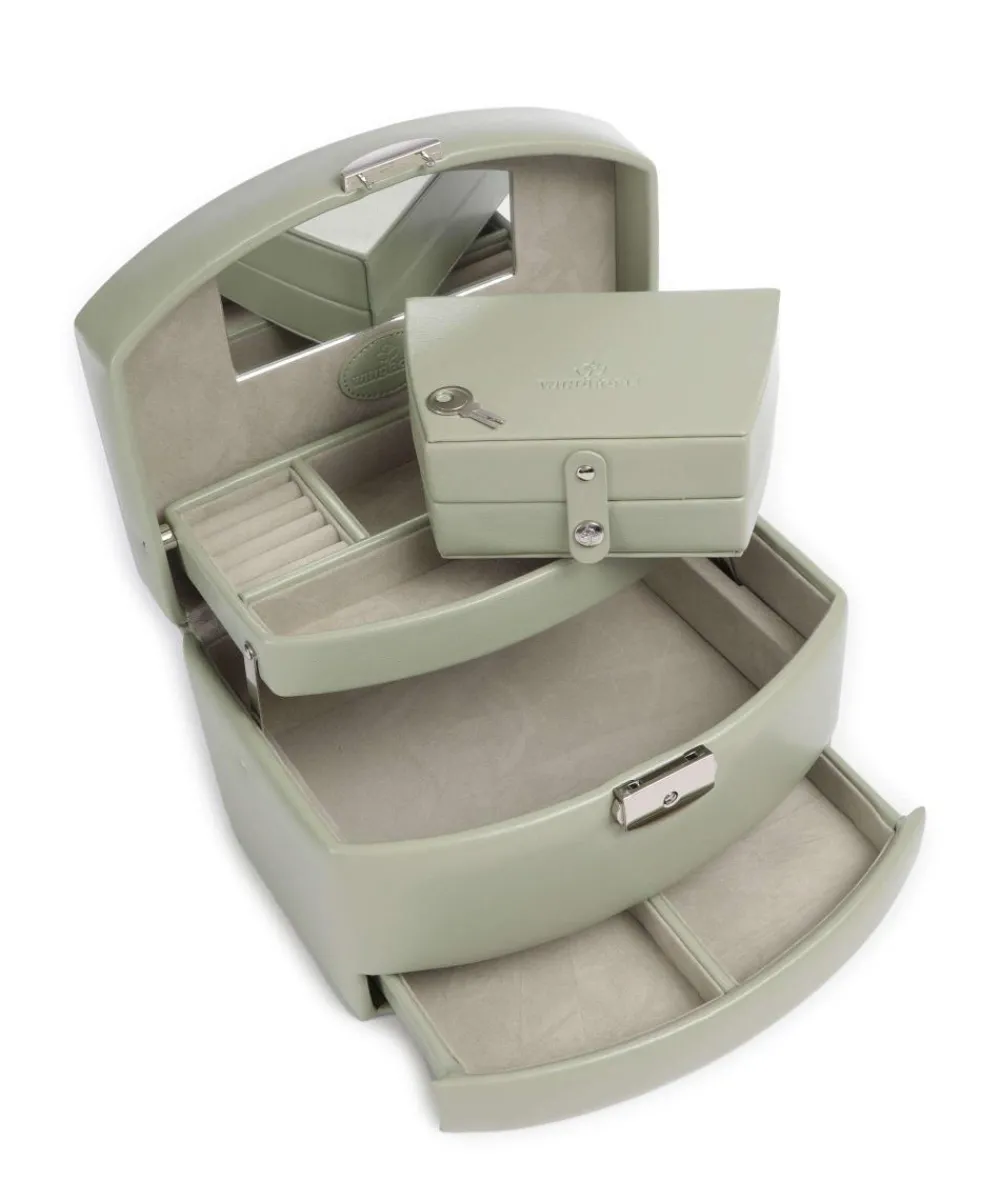 Windrose Merino Moda Jewelry box imitation leather pistachio New