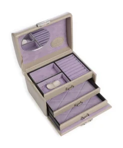 Windrose Merino Moda Jewelry box imitation leather beige New