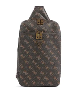 Guess Milano Sling bag imitation leather dark brown