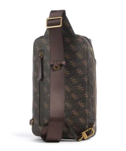 Guess Milano Sling bag imitation leather dark brown