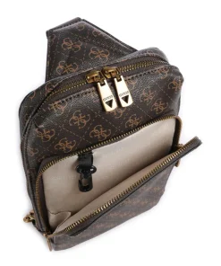 Guess Milano Sling bag imitation leather dark brown