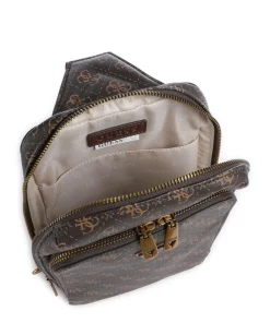Guess Milano Sling bag imitation leather dark brown