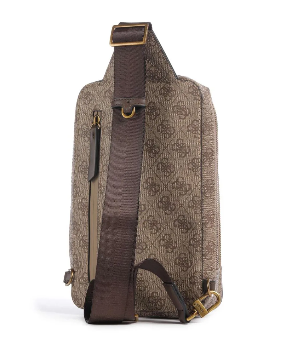 Guess Milano Sling bag imitation leather light brown New