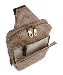 Guess Milano Sling bag imitation leather light brown New