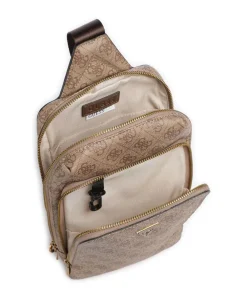 Guess Milano Sling bag imitation leather beige Discount