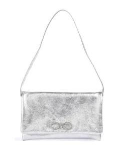 Abro Mimosa Strass Shoulder bag grained leather silver Hot