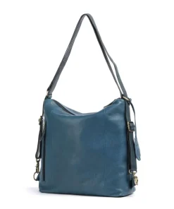 Burkely Natural Norah Backpack bag grained leather dark blue Hot