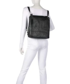 Burkely Natural Norah Backpack bag grained leather black Online