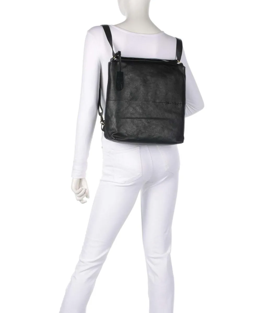 Burkely Natural Norah Backpack bag grained leather black Online