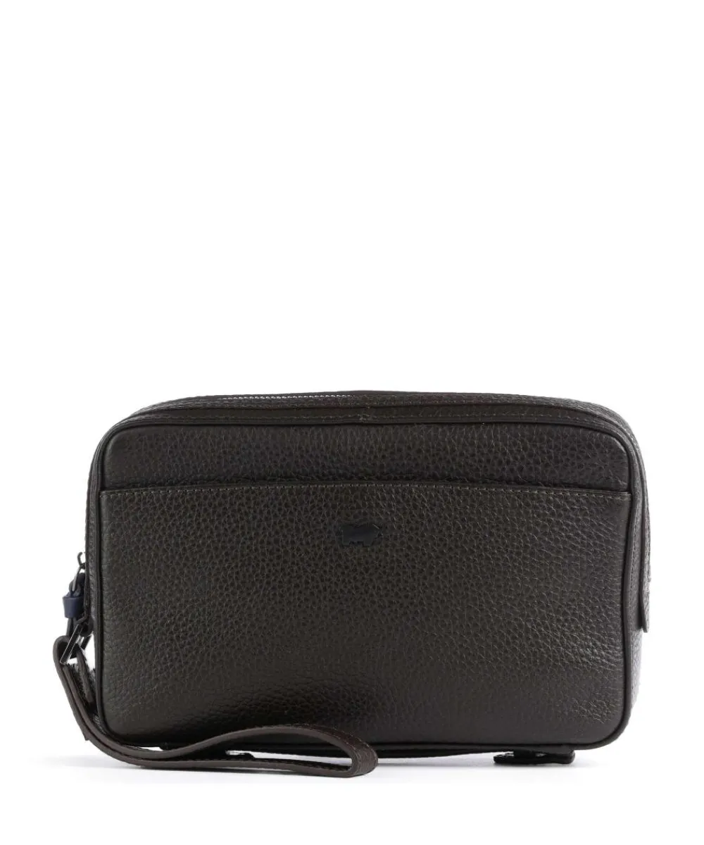 Braun Büffel Novara Wristlet grained cow leather dark brown Clearance