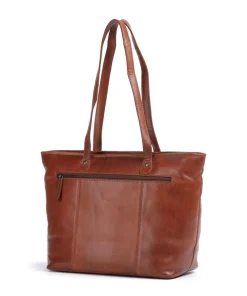 The Chesterfield Brand Novum Astano Tote bag 14″ grained leather cognac Hot