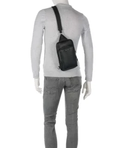 Armani Exchange Okinawa Sling bag imitation leather black Sale