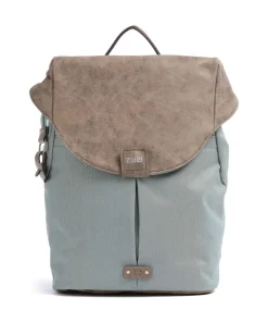 Zwei Olli O12 Backpack polyester, imitation leather green/brown