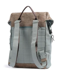 Zwei Olli O12 Backpack polyester, imitation leather green/brown