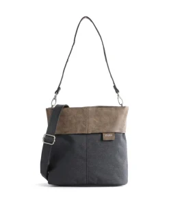 Zwei Olli OT8 Shoulder bag polyester, imitation leather dark grey