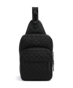 Emporio Armani Omnia Jacquard Sling bag 10″ polyester black Best