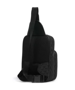 Emporio Armani Omnia Jacquard Sling bag 10″ polyester black Best