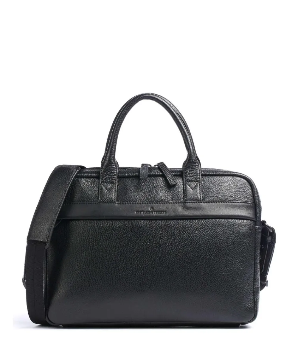 Best Onyx Delta Briefcase 13″ grained cow leather Business- & Laptop Bags