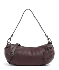 Aunts & Uncles Philocalists Sparkle Hobo bag grained leather bordeaux red Discount