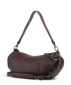 Aunts & Uncles Philocalists Sparkle Hobo bag grained leather bordeaux red Discount