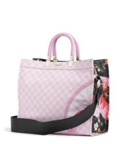 Online Pink Flowers Handbag hard synthetic Tote Bags|Handbags