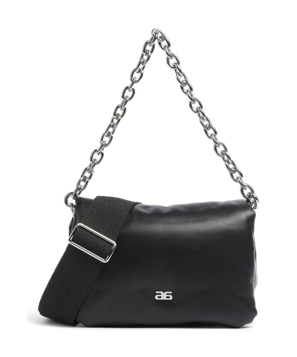 Abro Piuma_Lucido Puffer Shoulder bag soft cow leather black Clearance