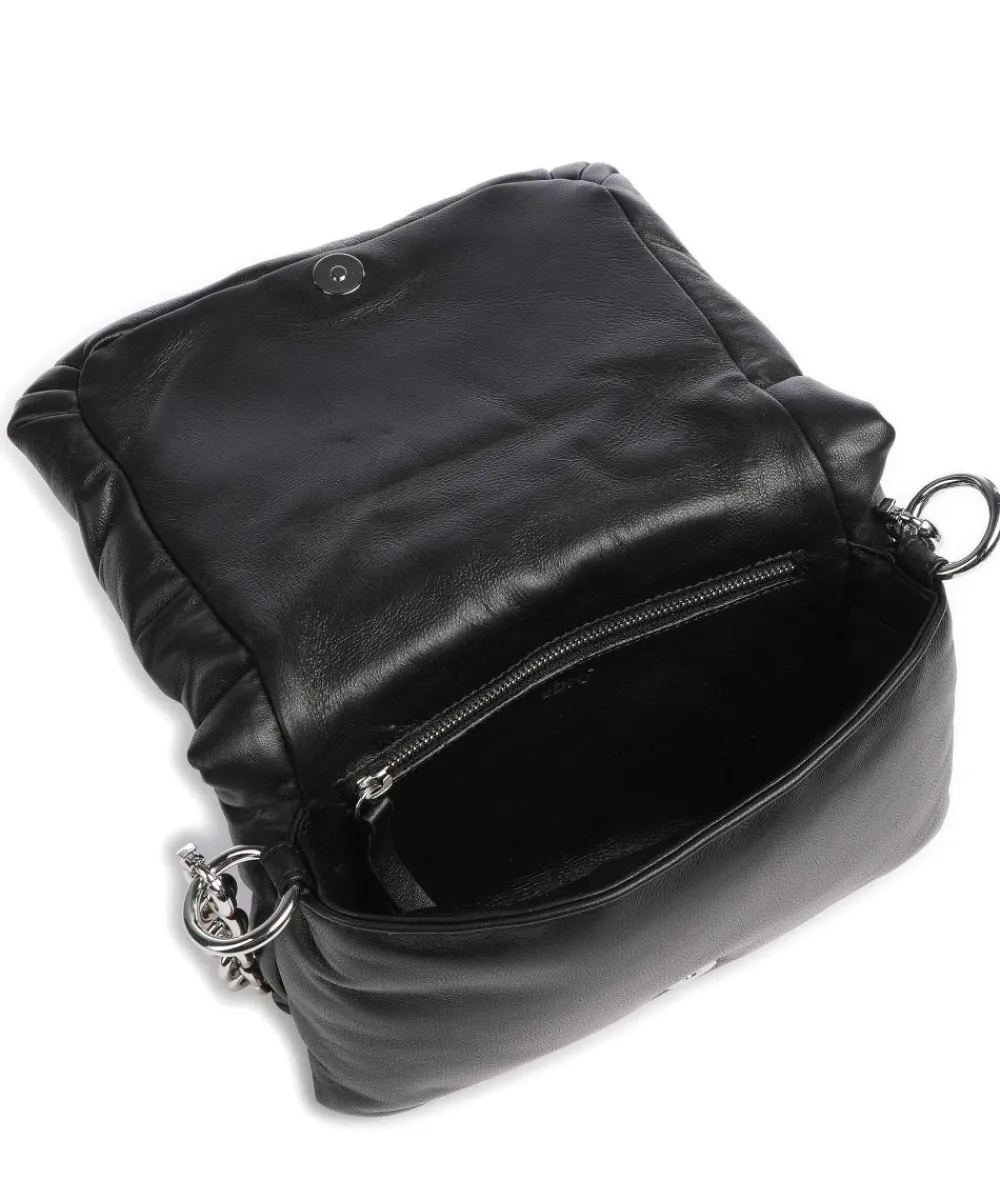 Abro Piuma_Lucido Puffer Shoulder bag soft cow leather black Clearance