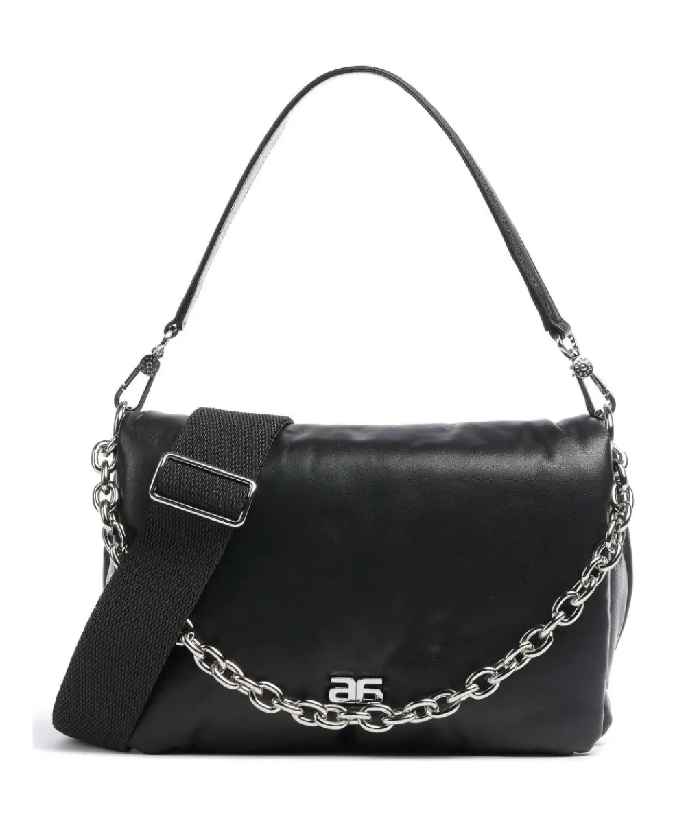 Abro Piuma_Lucido Puffer Shoulder bag fine grain cow leather black