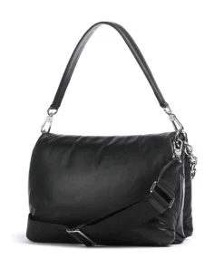 Abro Piuma_Lucido Puffer Shoulder bag fine grain cow leather black