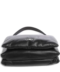 Abro Piuma_Lucido Puffer Shoulder bag fine grain cow leather black