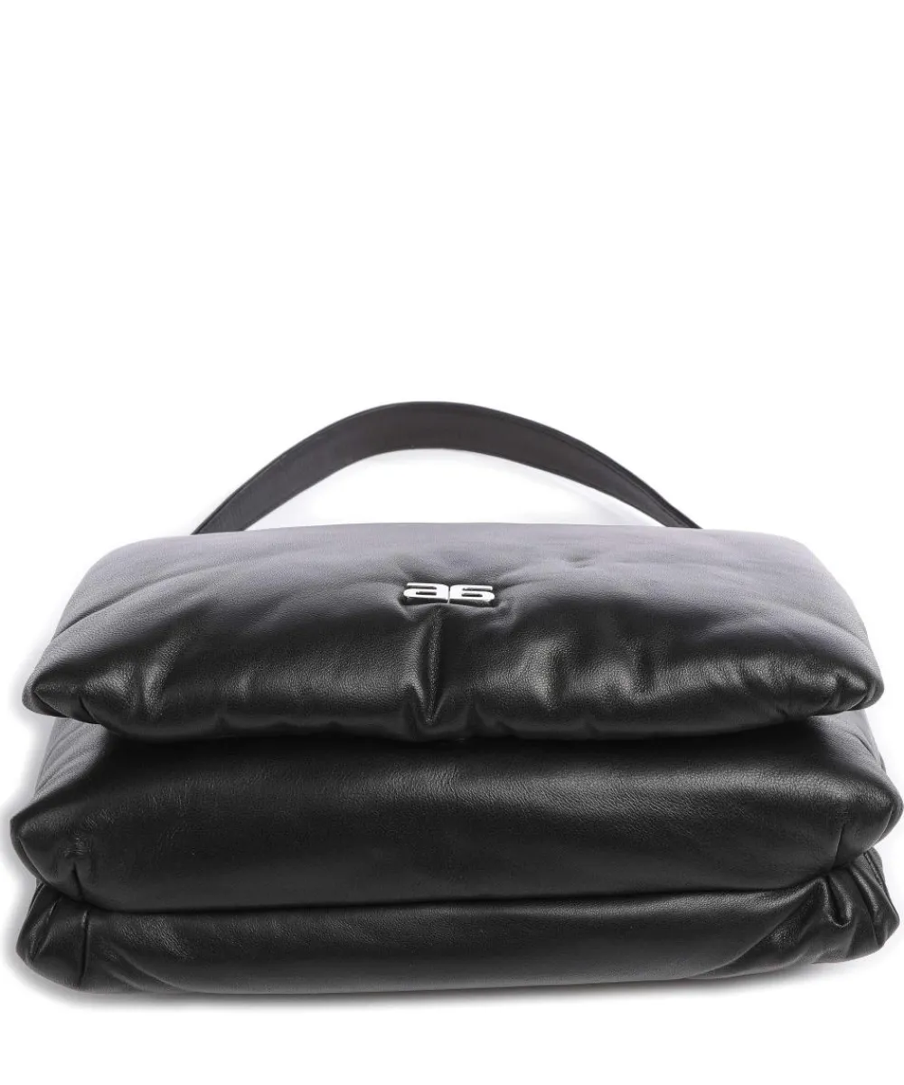 Abro Piuma_Lucido Puffer Shoulder bag fine grain cow leather black