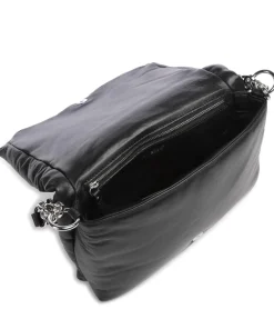 Abro Piuma_Lucido Puffer Shoulder bag fine grain cow leather black