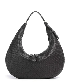 Abro Piuma Nana Hobo bag fine grain leather dark brown Best