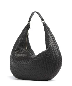 Abro Piuma Nana Hobo bag fine grain leather dark brown Best