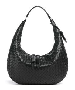 Abro Piuma Nana Small Hobo bag fine grain leather black Clearance