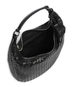 Abro Piuma Nana Small Hobo bag fine grain leather black Clearance