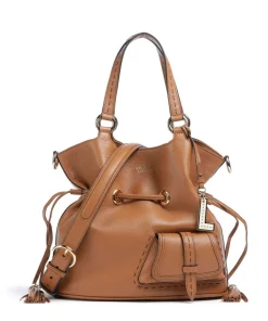 Lancel Premier Flirt M Bucket bag grained cow leather camel New