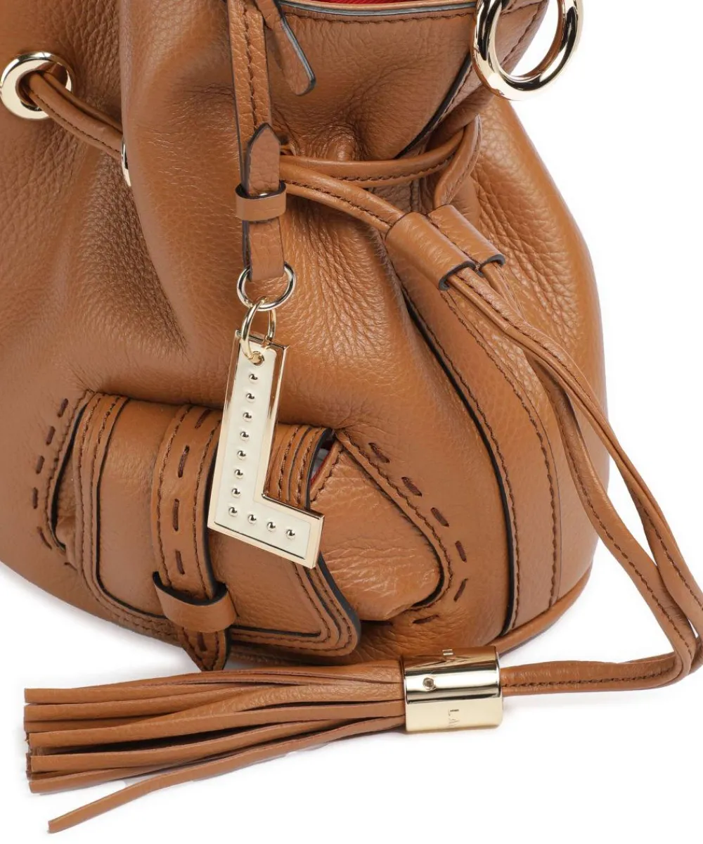 Lancel Premier Flirt S Bucket bag grained cow leather camel Hot