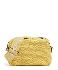 Abro Raffia Kaia Crossbody bag bast yellow Discount