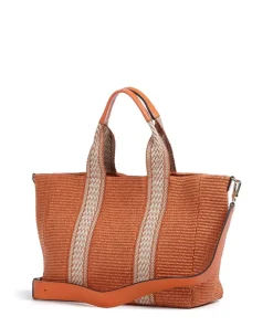 Abro Raffia Kaia Tote bag bast orange Sale
