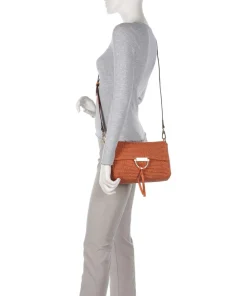 Abro Raffia Temi Shoulder bag bast orange Hot