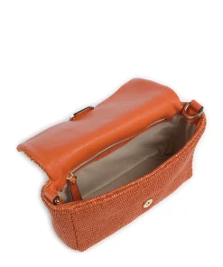 Abro Raffia Temi Shoulder bag bast orange Hot